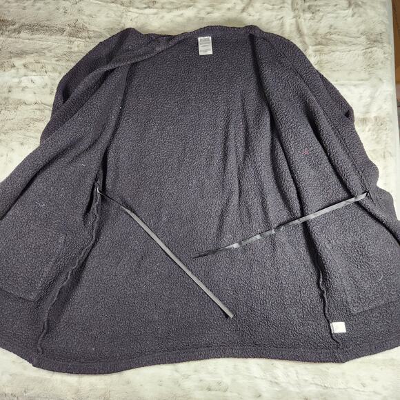 Victoria's Secret PINK Black Sherpa Soft and Cozy Robe with Pockets Size XS/S - Picture 4 of 7